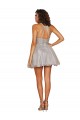 Argent Trapèze Licou Courte Tulle Courte Robes demoiselle d'honneur / Robes de cocktail à Vendre