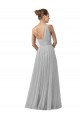 Argent Trapèze Tulle Longue Robes demoiselle d'honneur à Vendre