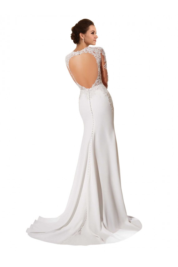 Blanc Fourreau Mousseline Dentelle Robes de mariée à Vendre