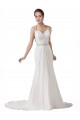 Blanc Fourreau Mousseline Plage Robes de mariée à Vendre
