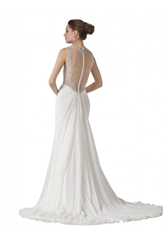 Blanc Fourreau Mousseline Plage Robes de mariée à Vendre