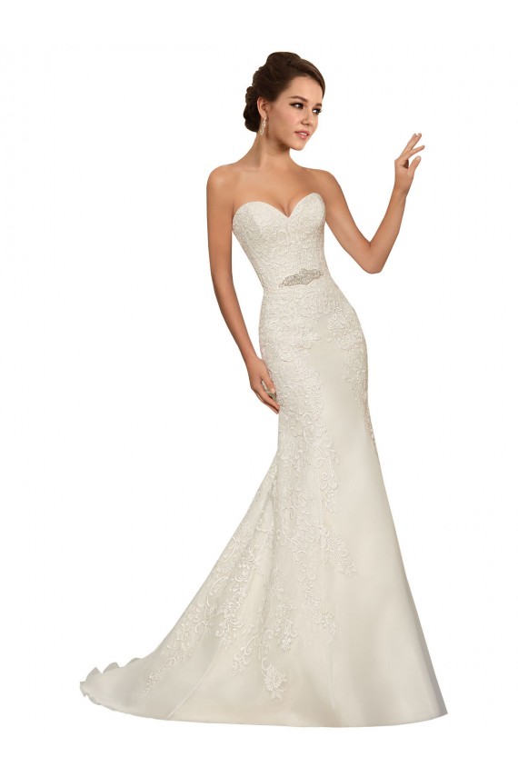 Blanc Fourreau Tulle Dentelle Robes de mariée à Vendre