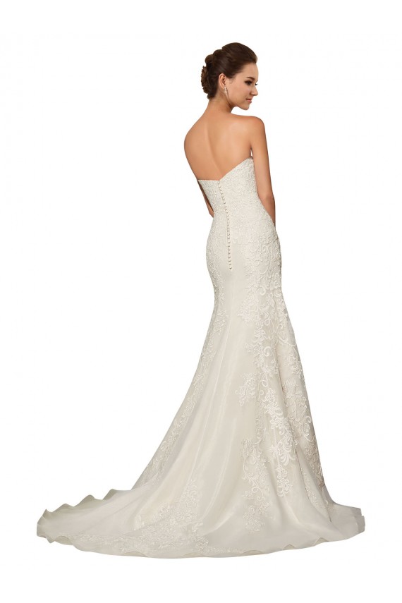 Blanc Fourreau Tulle Dentelle Robes de mariée à Vendre