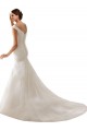 Blanc Fourreau Épaule Dénudée Tulle Robes de mariée à Vendre