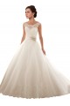 Blanc Princesse Épaule Dénudée Tulle Dentelle Robes de mariée à Vendre