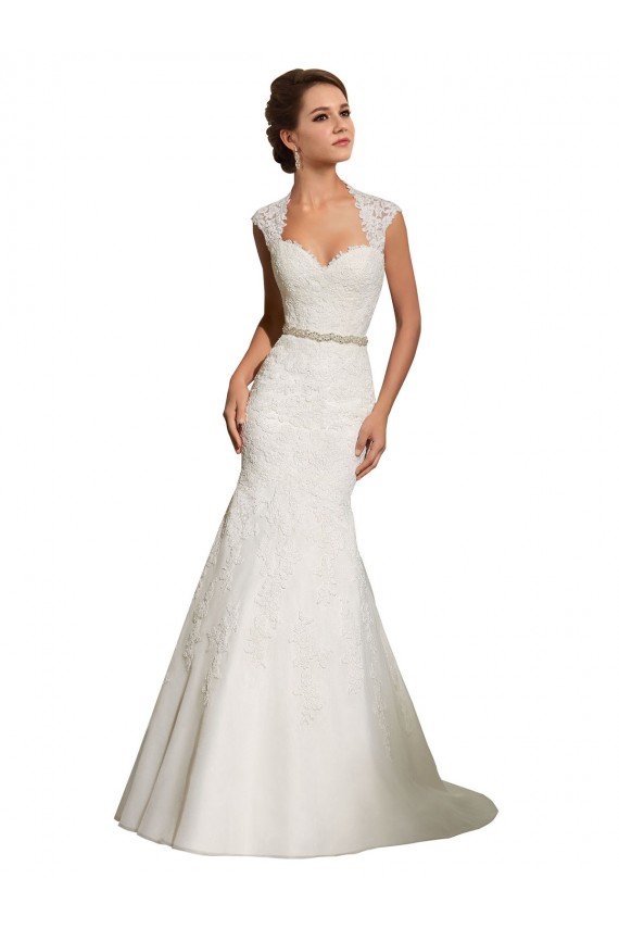 Blanc Sirène Tulle Dentelle Robes de mariée à Vendre