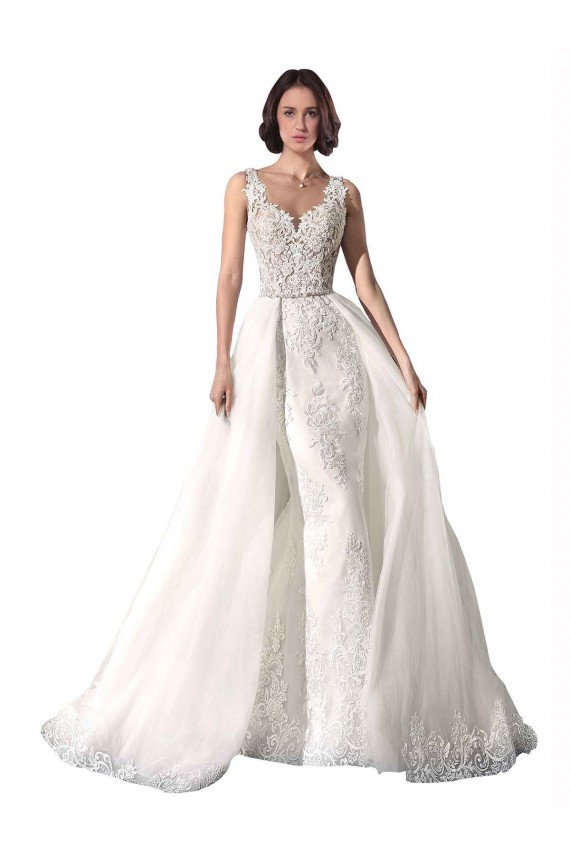Blanc Sirène Tulle Dentelle Robes de mariée à Vendre