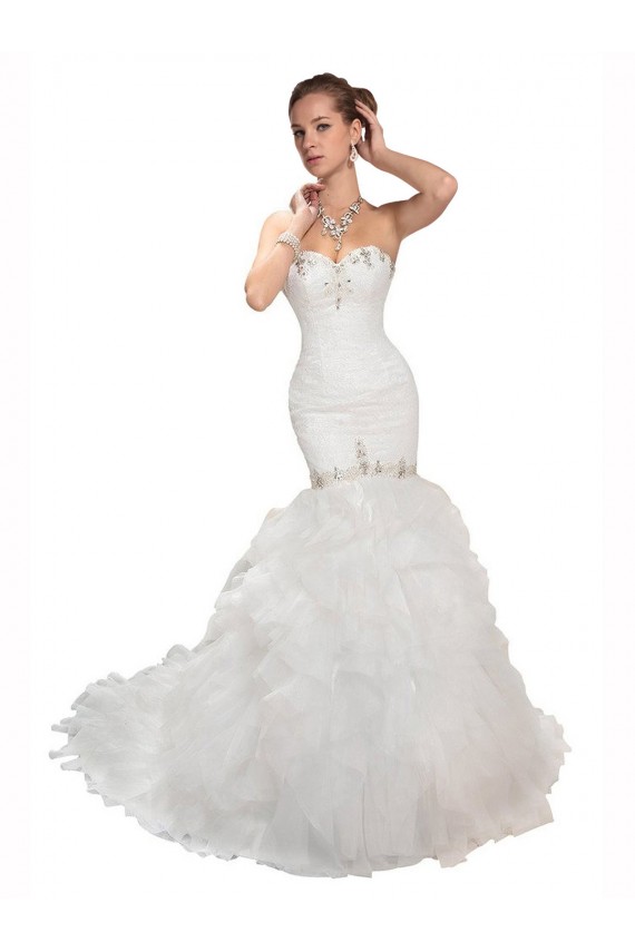 Blanc Sirène Tulle Robes de mariée à Vendre