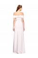 Blanc Sirène Épaule Dénudée Crêpe Stretch Longue Formelles Robes demoiselle d'honneur / Robes de soirée / Robes de bal à Vendre