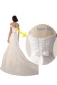 Blanc Sirène Épaule Dénudée Dentelle Plage Robes de mariée à Vendre