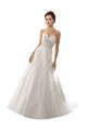 Blanc Trapèze Tulle Dentelle Robes de mariée à Vendre