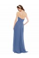 Bleu Windsor Trapèze Sans bretelle Mousseline Longue Robes demoiselle d'honneur à Vendre