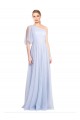 Bleu ciel clair Trapèze Tulle Longue Robes demoiselle d'honneur à Vendre