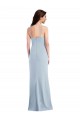 Bleu ciel clair Trompette Bretelles spaghetti Crêpe Stretch Longue Formelles Robes demoiselle d'honneur / Robes de soirée / Robes de bal à Vendre