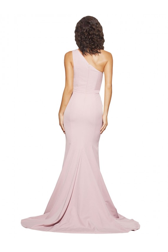 Fourreau Balayage train Crêpe Stretch Longue Robes demoiselle d'honneur / Robes de bal à Vendre