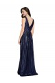 Bleu marine foncé Fourreau Col V Paillette Longue Formelles Robes demoiselle d'honneur / Robes de soirée / Robes de bal à Vendre