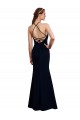 Bleu marine foncé Sirène Licou Mousseline Longue Robes demoiselle d'honneur à Vendre