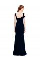 Bleu marine foncé Sirène Épaule Dénudée Crêpe Stretch Longue Formelles Robes demoiselle d'honneur / Robes de soirée / Robes de bal à Vendre