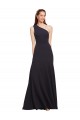 Bleu marine foncé Trapèze Crêpe Stretch Longue Formelles Robes demoiselle d'honneur / Robes de soirée / Robes de bal à Vendre