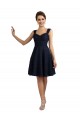 Bleu marine foncé Trapèze Dentelle Courte Robes demoiselle d'honneur / Robes de cocktail à Vendre