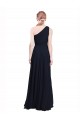 Bleu marine foncé Trapèze Mousseline Longue Robes demoiselle d'honneur à Vendre