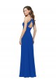 Bleu roi Trapèze Bretelles spaghetti Col V Mousseline Longue Robes demoiselle d'honneur à Vendre