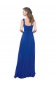 Bleu roi Trapèze Col Carré Mousseline Longue Robes demoiselle d'honneur à Vendre