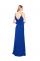 Bleu roi Trapèze Mousseline Longue Robes demoiselle d'honneur à Vendre
