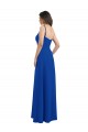 Bleu roi Trapèze Mousseline Longue Robes demoiselle d'honneur à Vendre