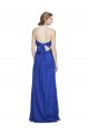 Bleu roi Trapèze Mousseline Longue Robes demoiselle d'honneur à Vendre