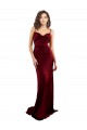 Bordeaux Fourreau Satiné Soyeux Longue Formelles Robes demoiselle d'honneur / Robes de soirée / Robes de bal à Vendre