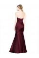 Bordeaux Sirène Satiné Longue Formelles Robes demoiselle d'honneur / Robes de soirée / Robes de bal à Vendre