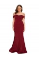 Bordeaux Sirène Épaule Dénudée Spandex Longue Formelles Robes demoiselle d'honneur / Robes de soirée / Robes de bal à Vendre