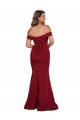 Bordeaux Sirène Épaule Dénudée Spandex Longue Formelles Robes demoiselle d'honneur / Robes de soirée / Robes de bal à Vendre