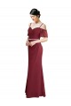Bordeaux Trapèze Bretelles spaghetti Mousseline Longue Robes demoiselle d'honneur à Vendre