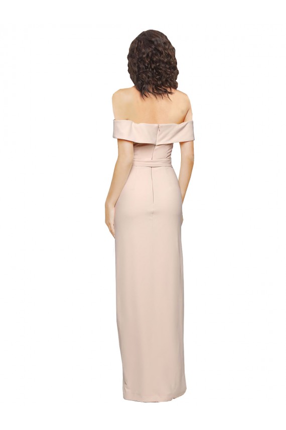 Sirène Épaule Dénudée Crêpe Stretch Longue Formelles Robes demoiselle d'honneur / Robes de soirée / Robes de bal à Vendre
