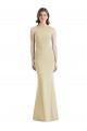 Champagne Trompette Bateau Crêpe Stretch Longue Robes demoiselle d'honneur / Robes de bal à Vendre