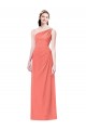 Corail Trapèze Mousseline Longue Robes demoiselle d'honneur à Vendre