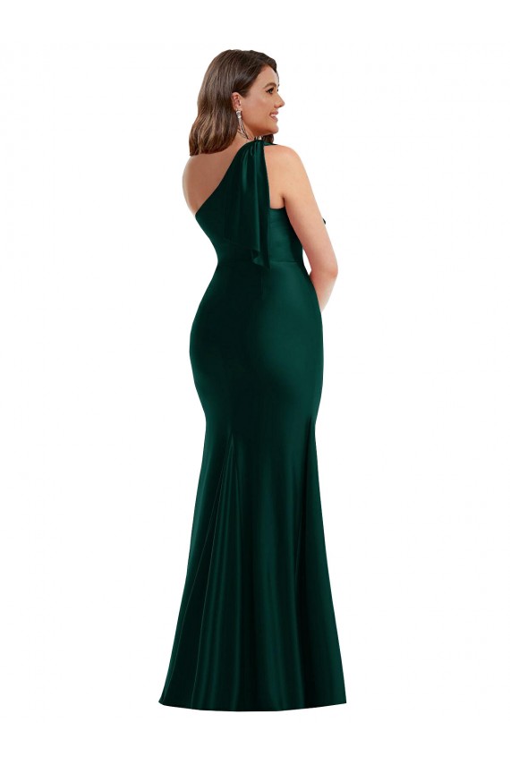 Evergreen Sirène Satiné Soyeux Longue Formelles Robes demoiselle d'honneur / Robes de soirée / Robes de bal à Vendre