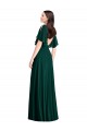 Evergreen Trapèze Bateau Mousseline Longue Robes demoiselle d'honneur à Vendre