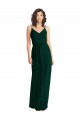 Evergreen Trapèze Col V Mousseline Longue Robes demoiselle d'honneur à Vendre