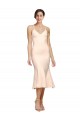 Fourreau Col V midi Crêpe Stretch Courte Robes demoiselle d'honneur / Robes de bal / Robes de cocktail à Vendre
