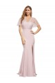 Fourreau Crêpe Stretch Tulle Longue Formelles Robes demoiselle d'honneur / Robes de soirée / Robes de bal à Vendre