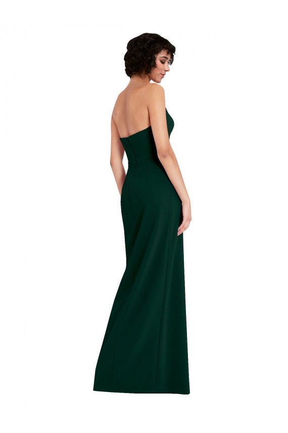 Fourreau Scoop Sans bretelle Crêpe Stretch Longue Formelles Robes demoiselle d'honneur / Robes de soirée / Robes de bal à Vendre
