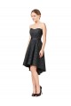 Gris ardoise Trapèze Dentelle Courte Asymétrique Robes demoiselle d'honneur / Robes de cocktail à Vendre