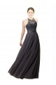 Gris ardoise Trapèze Tulle Dentelle Longue Robes demoiselle d'honneur à Vendre