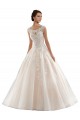 Ivoire & Champagne Princesse Bateau Tulle Dentelle Robes de mariée à Vendre