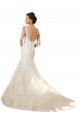 Ivoire & Champagne Sirène Col V Tulle Dentelle Robes de mariée à Vendre
