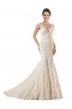 Ivoire & Champagne Sirène Illusion Dentelle Robes de mariée à Vendre
