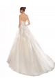 Ivoire & Champagne Trapèze Sans bretelle Tulle Dentelle Robes de mariée à Vendre